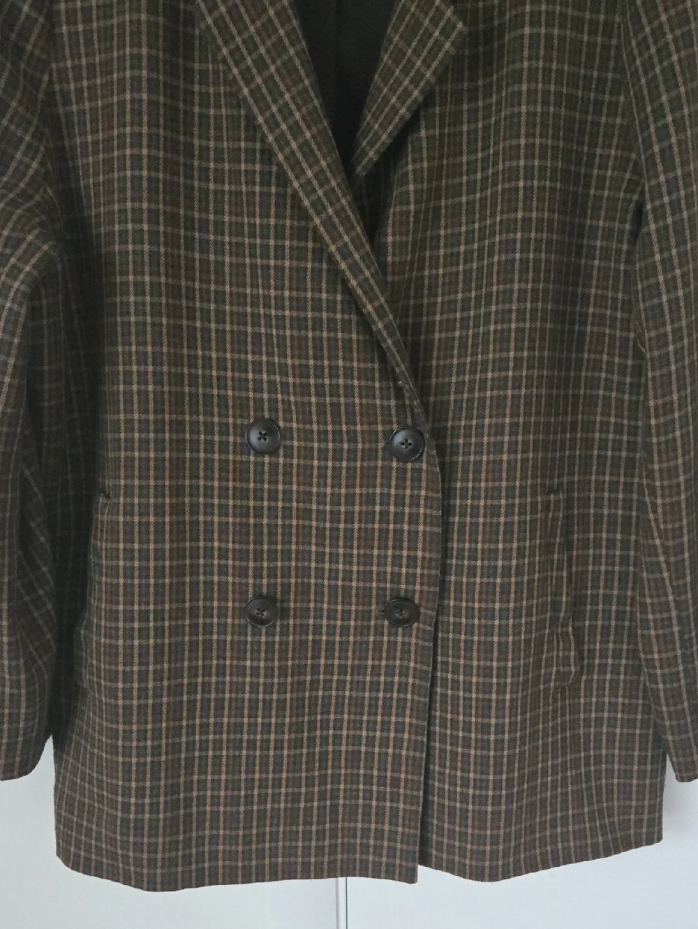 Madewell Caldwell Double-Breasted Blazer Oversized Checkered Pocket Lined NWOT
